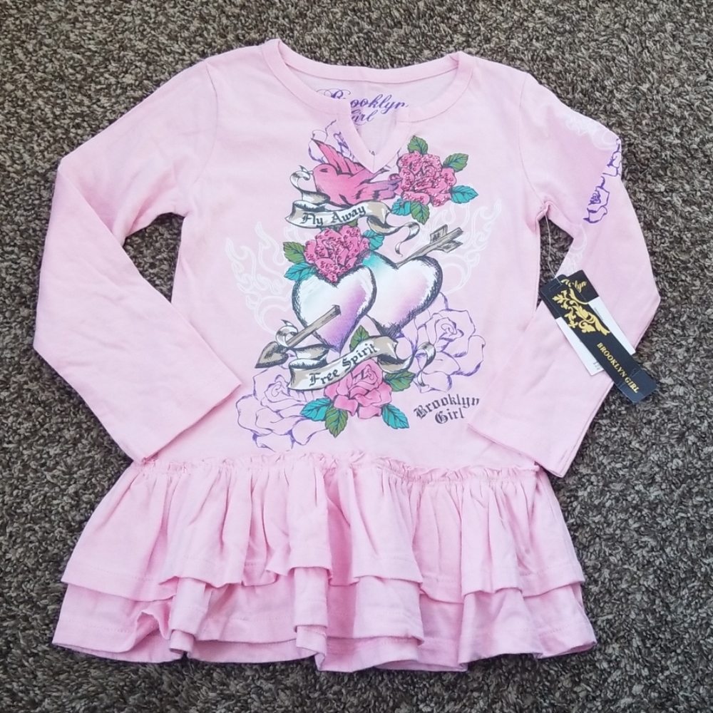 Brooklyn Girl Long Sleeve Tee 4T NWT